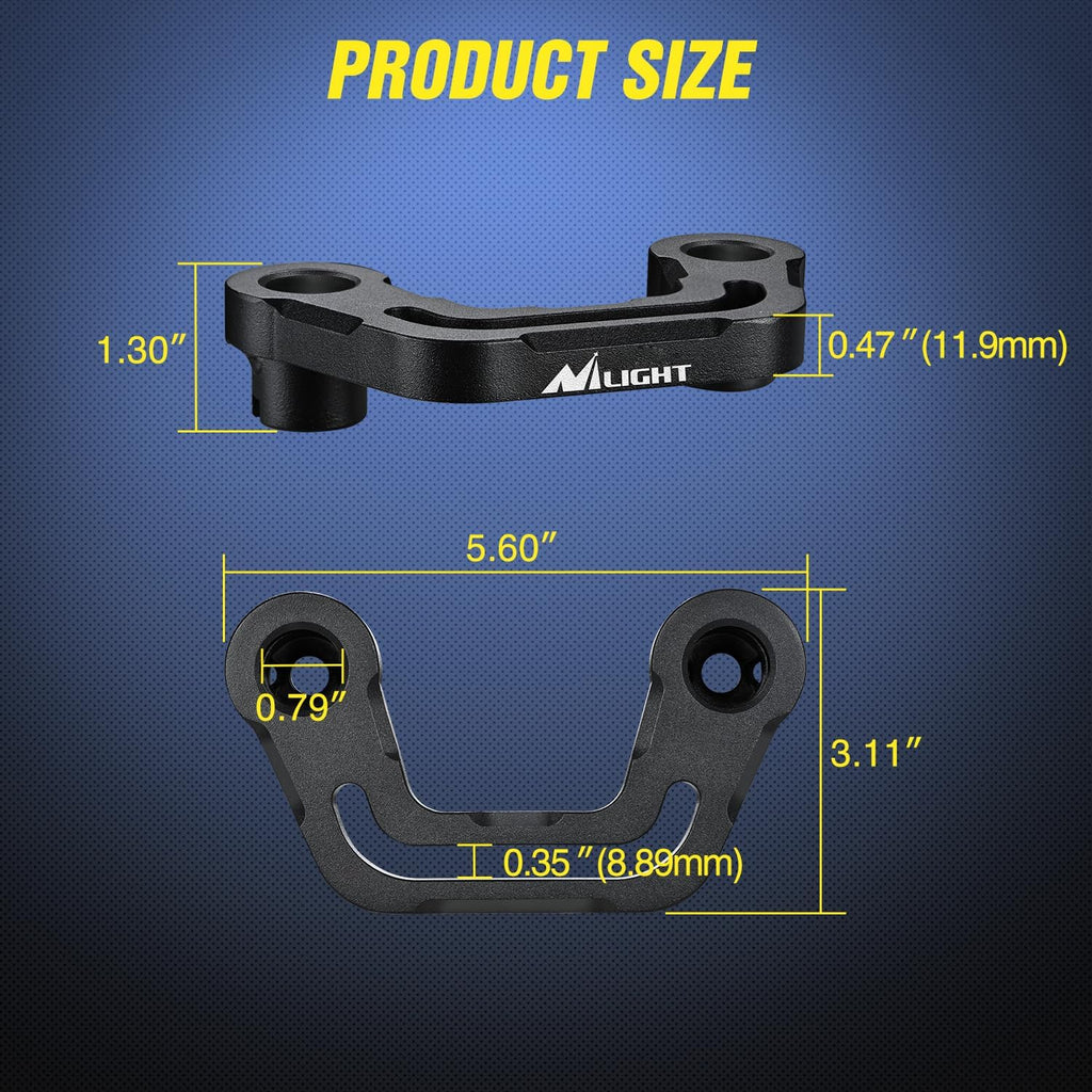 Nilight Light Mounting Bracket Hood Cowl Mount Brackets for Front A-Pillar Auxiliary Offroad LED Pod Light Work Lights on 2018-2023 Jeep Wrangler JL/JLU 2020-2023 Gladiator JT