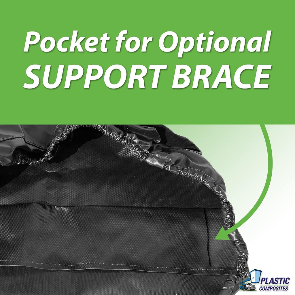 Bucket Truck Parts HEAVY DUTY Elastic Banded Bucket Cover with Support Pocket, Fits 1.5 Man Bucket 28"x34" Edge to Edge