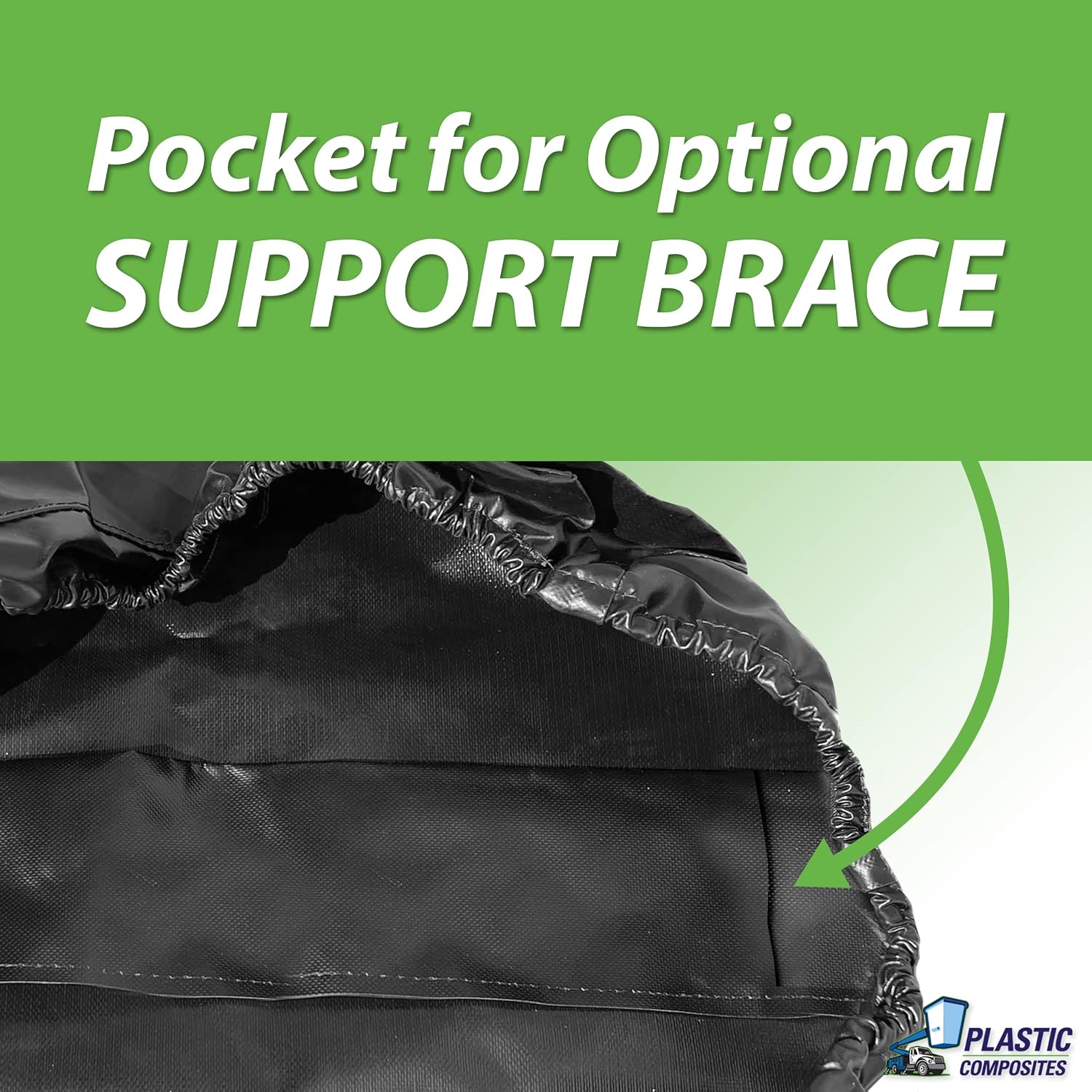 Bucket Truck Parts HEAVY DUTY Elastic Banded Bucket Cover with Support Pocket, Fits 1.5 Man Bucket 28"x34" Edge to Edge