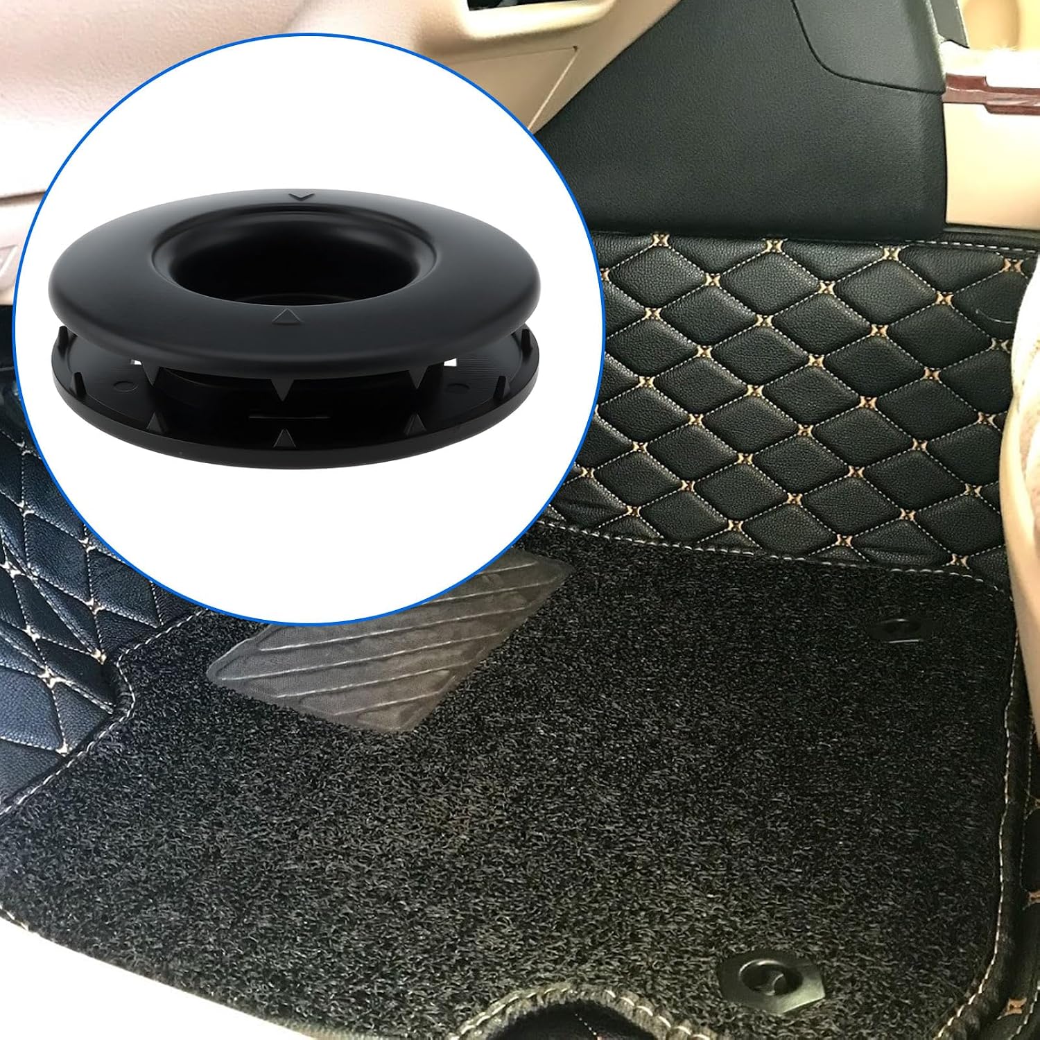4X Car Floor Mat Fastening Non-Slip Snap Buckles Compatible with Toyota Car Carpet, Black