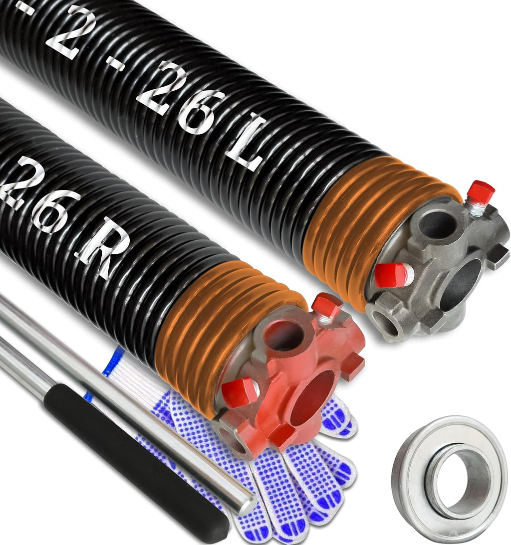 Garage Door Torsion Spring Set, Pair of 2" Electrophoresis Coated Garage Door