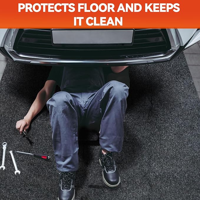 59" x 71" Heavy Duty Oil Spill Mat, Upgraded Garage Floor Mat - Image 5