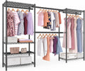 songmics clothes rack, adjustable mesh shelves and hanging, main product view