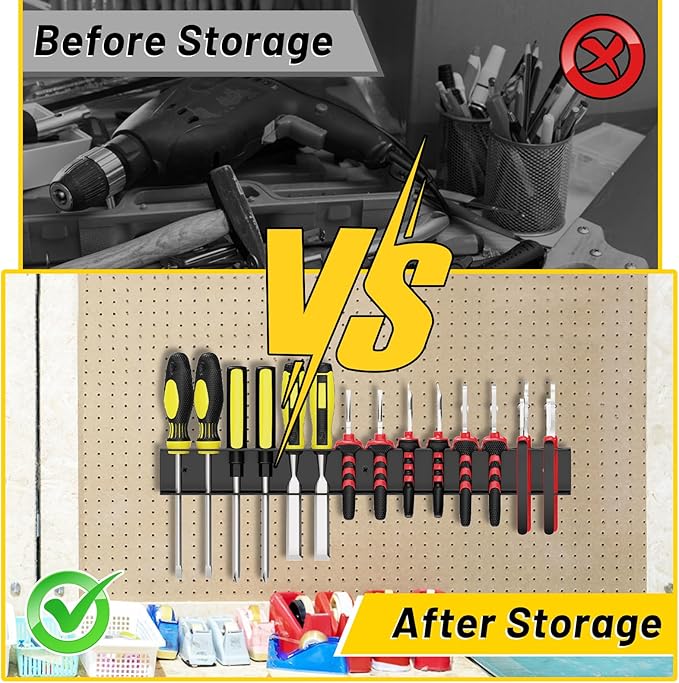 Screwdriver Plier Organizer Wall Mount, Screwdriver Rack, Metal Plier Holder - Image 5