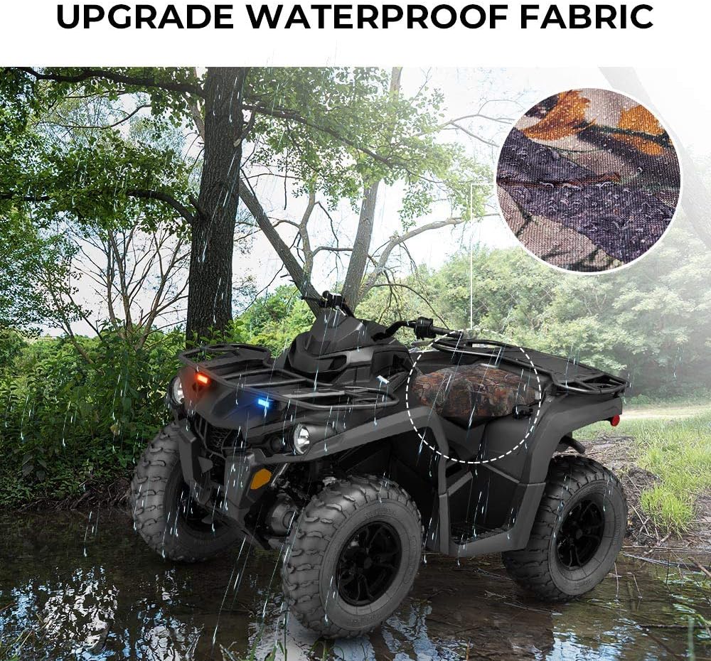 KEMIMOTO ATV Seat Cover Four Wheeler Seat Cover Water-Resistant Universal Compatible with Polaris Sportsman Fourtrax Can-Am Kawasaki Arctic Cat CFMOTO, Camo