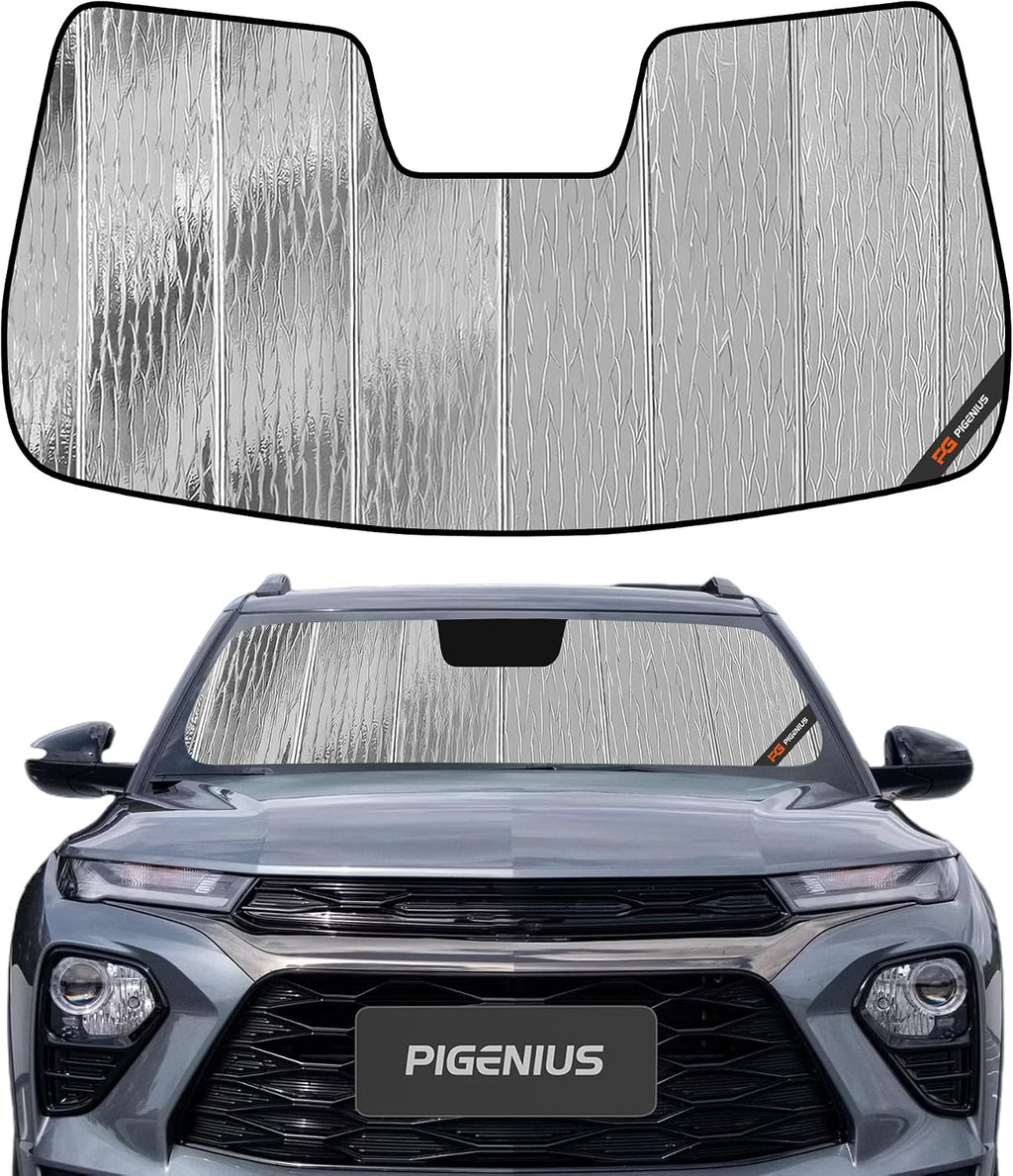 Pigenius Windshield Sunshade for Chevy Trailblazer 2024-2026, Reversible Silver/Black