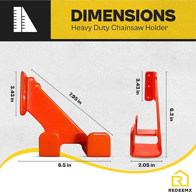 2 Pack Heavy Duty Chainsaw Wall Mount Holder – Chainsaw Hanger Rack - Image 4