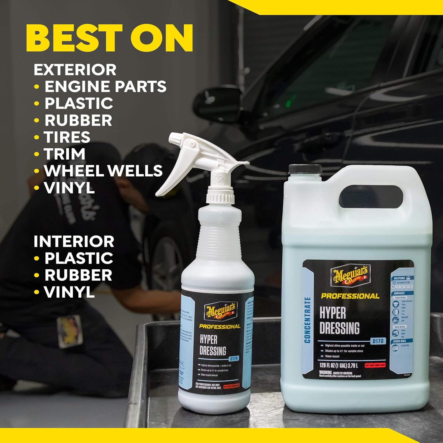 Meguiar's D17001 Hyper Dressing -1 Gallon â€“ Give Your Carâ€™s Trim Pieces the Best Shine & Gloss, Factory,128 Fl Oz (Pack of 1)