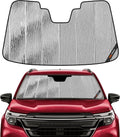 Pigenius Windshield Sunshade for Subaru Forester 2025-2026, Reversible Silver/Black, Liquid Silver Flowing Light & Zero Fold Elastic Strap - Installs in Seconds
