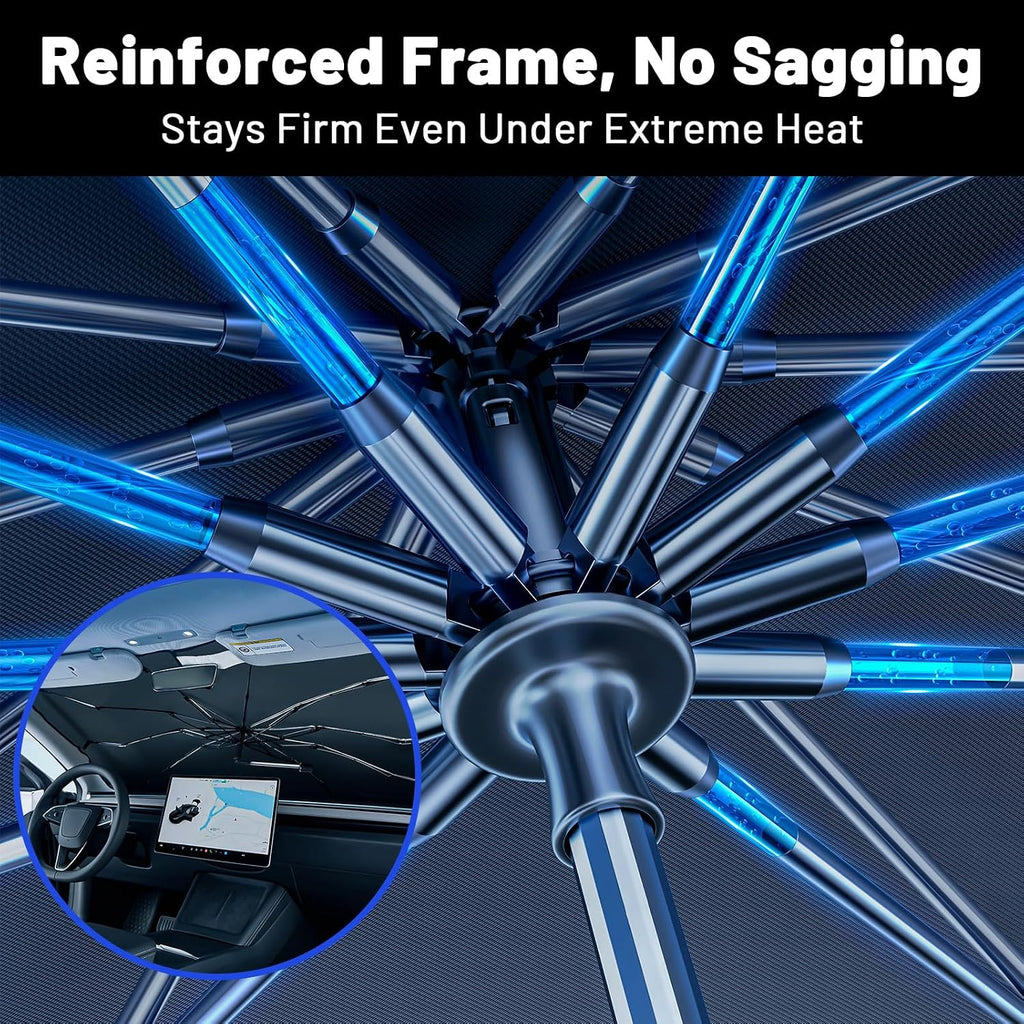 Car Windshield Sun Shade for Ford Expedition 2018-2026 –[Reflective Coated Fabric] Sunshade Umbrella for Front Window, Car Shades Sun Visor Keep Car Cool and Protects Interior, 1:1 Exact Fit
