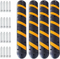 4 PCS 6FT Speed Bumps Wite End for Road, Heavy-Duty 25, 000 lbs Capacity by GarveeTech