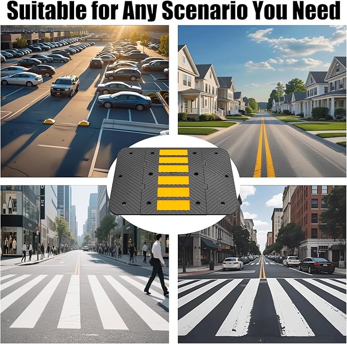 Speed Bumps for Driveway 35"x10"x1.8" Flexible Installation Connect Multiple - Image 5