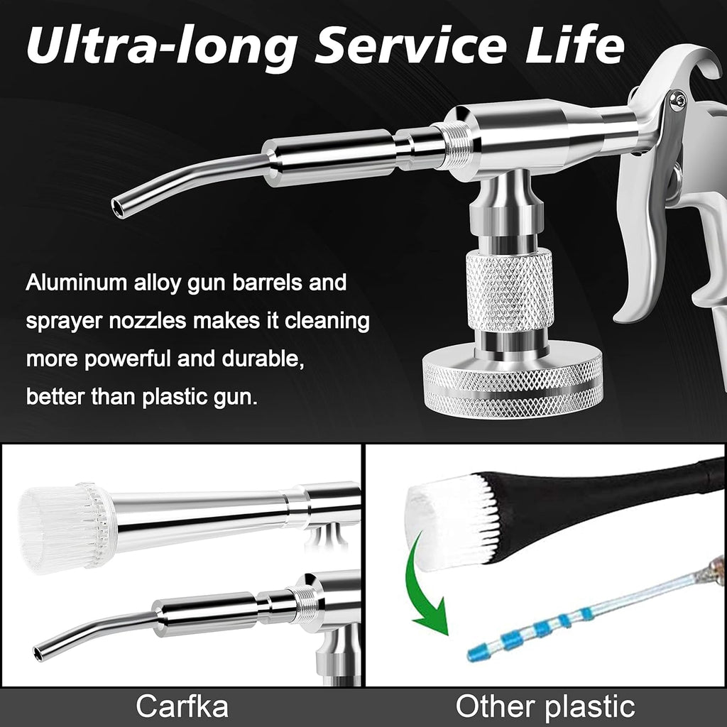 Car Cleaning Gun, CARFKA High Pressure Car Detailing Wash Gun 1L Foam Bottle Wash Spray Bottle Nozzle with Metal Spinner