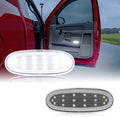 LED Door Panel Courtesy Light for 2002-2009 Dodge Ram 1500 2500 3500 4500 5500 Durango Chrysler Aspen White Interior Car Door Welcome Lamp 2PCS Clear Lens 05179299AA