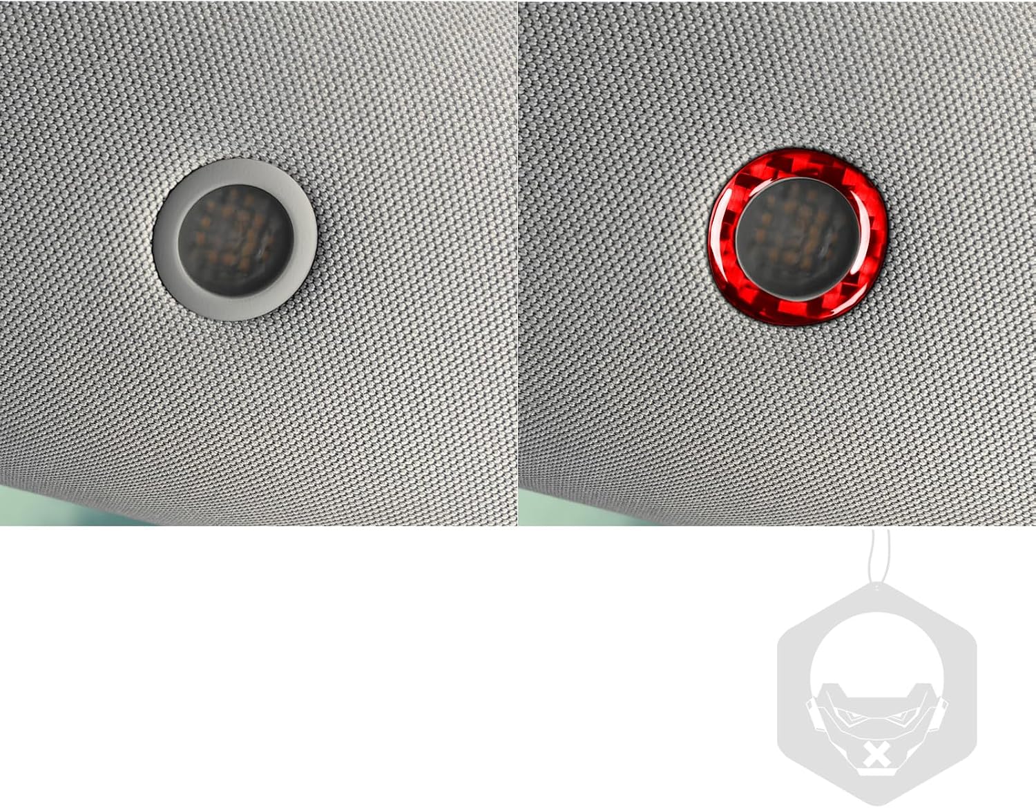 Carbon Fiber Car Rear Roof Reading Light Cover Trim Compatible with Tesla Model 3 2023 2024 2025 Accessories Red 2PCS