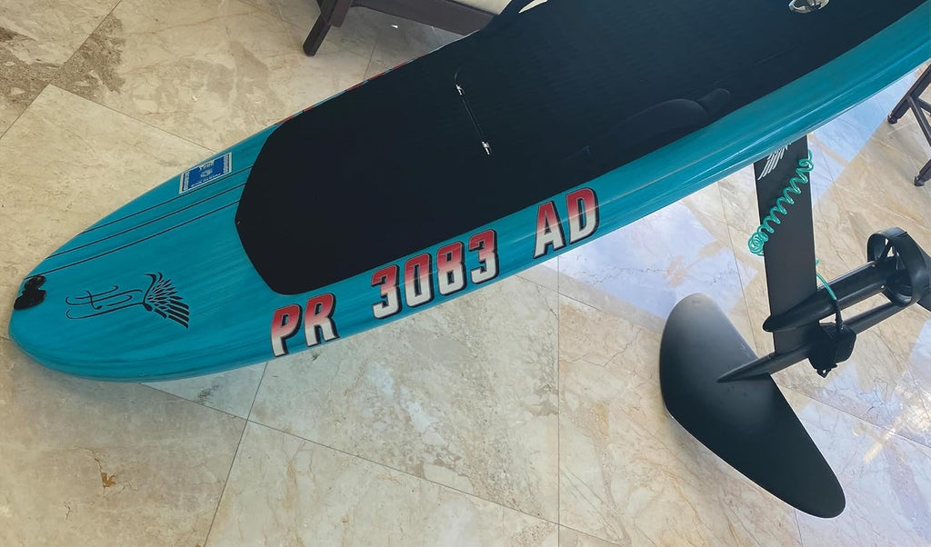 Custom Registration Numbers & Letters X-Treme Tac (Two Decals) for Kayaks Jetskis and Boats (High Tack Grip Adhesive)