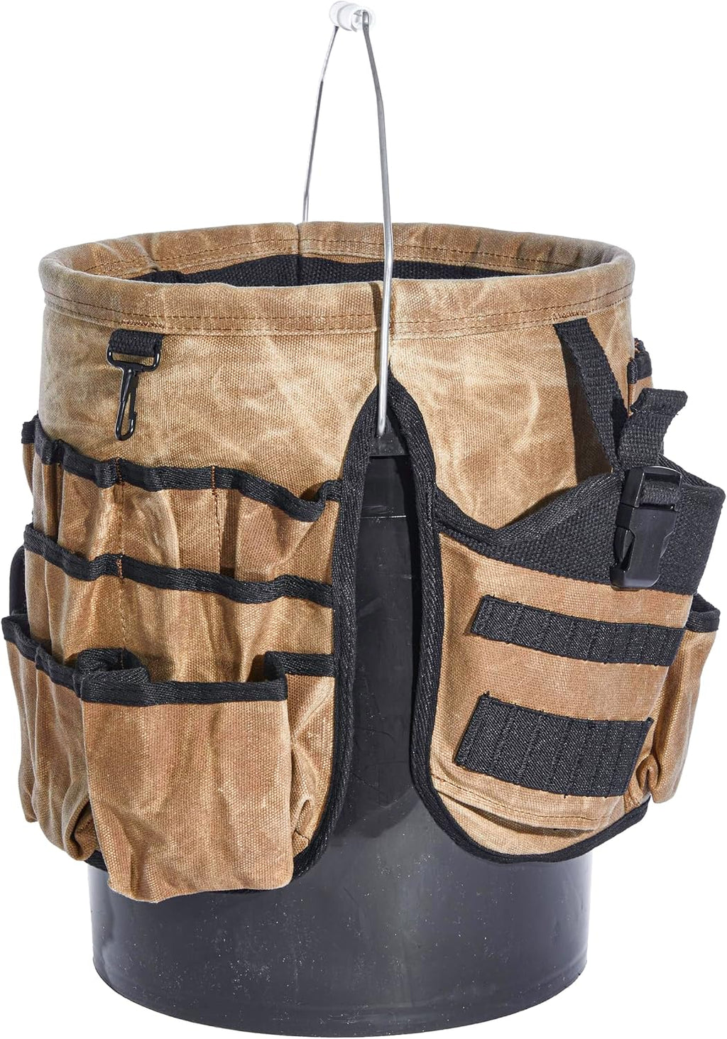 readywares tool bucket organizer | waxed canvas 5 on a desk or shelf