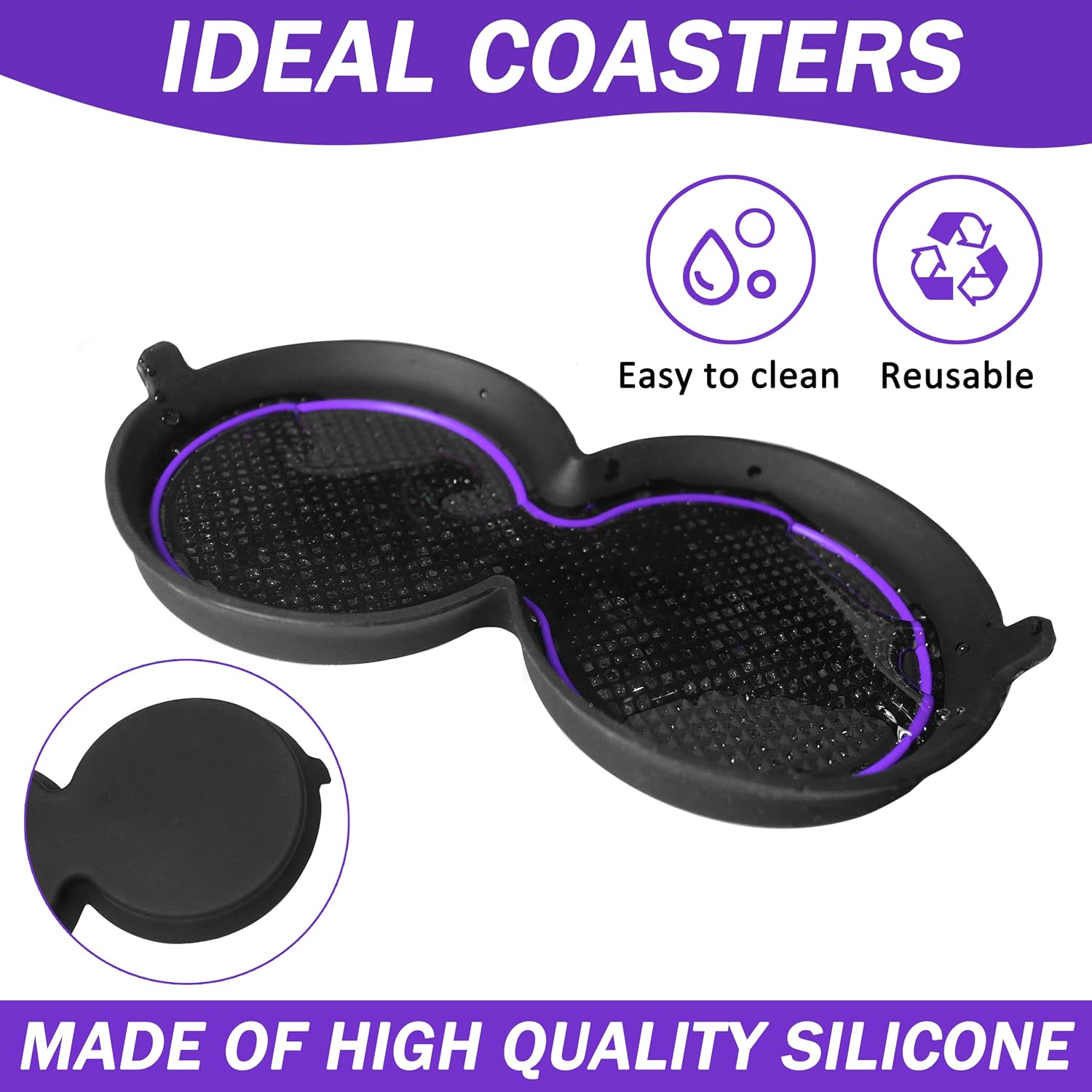Customized Liners for Nissan Sentra Accessories 2020-2022 2023 2024 2025 3D Cup Holder Insert Liner Center Console Liner Door Pocket Mats Inserts Non-Slip Mats Pad 17-PC Set (Purple Trim)