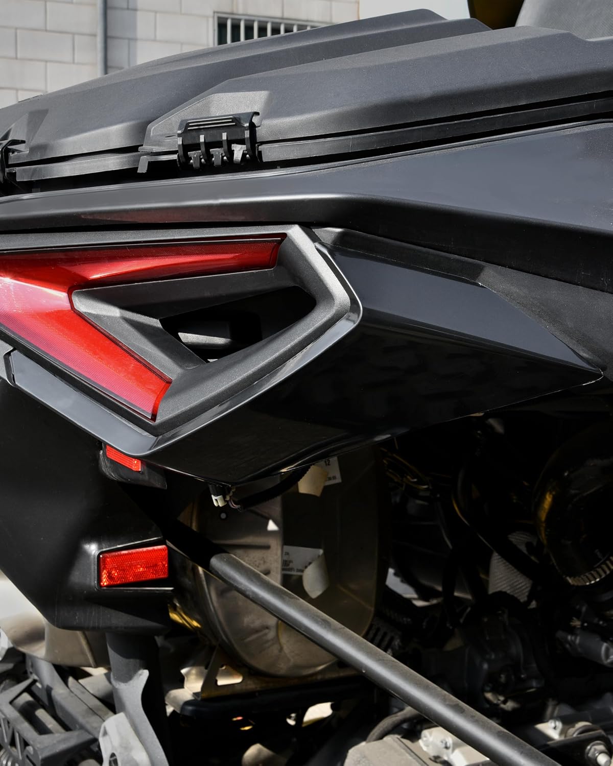 SAUTVS Black Rear Left & Right Taillight Trim Panel Kit for Can-Am Maverick R MAX X RS RC 2024-2026 Models Accessories, Replace #708303788#708303789