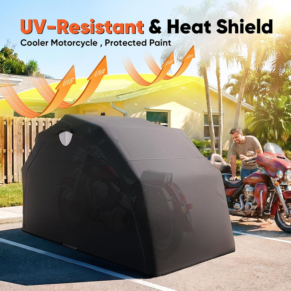 quictent motorcycle garage pod shelter hard shell with, package contents