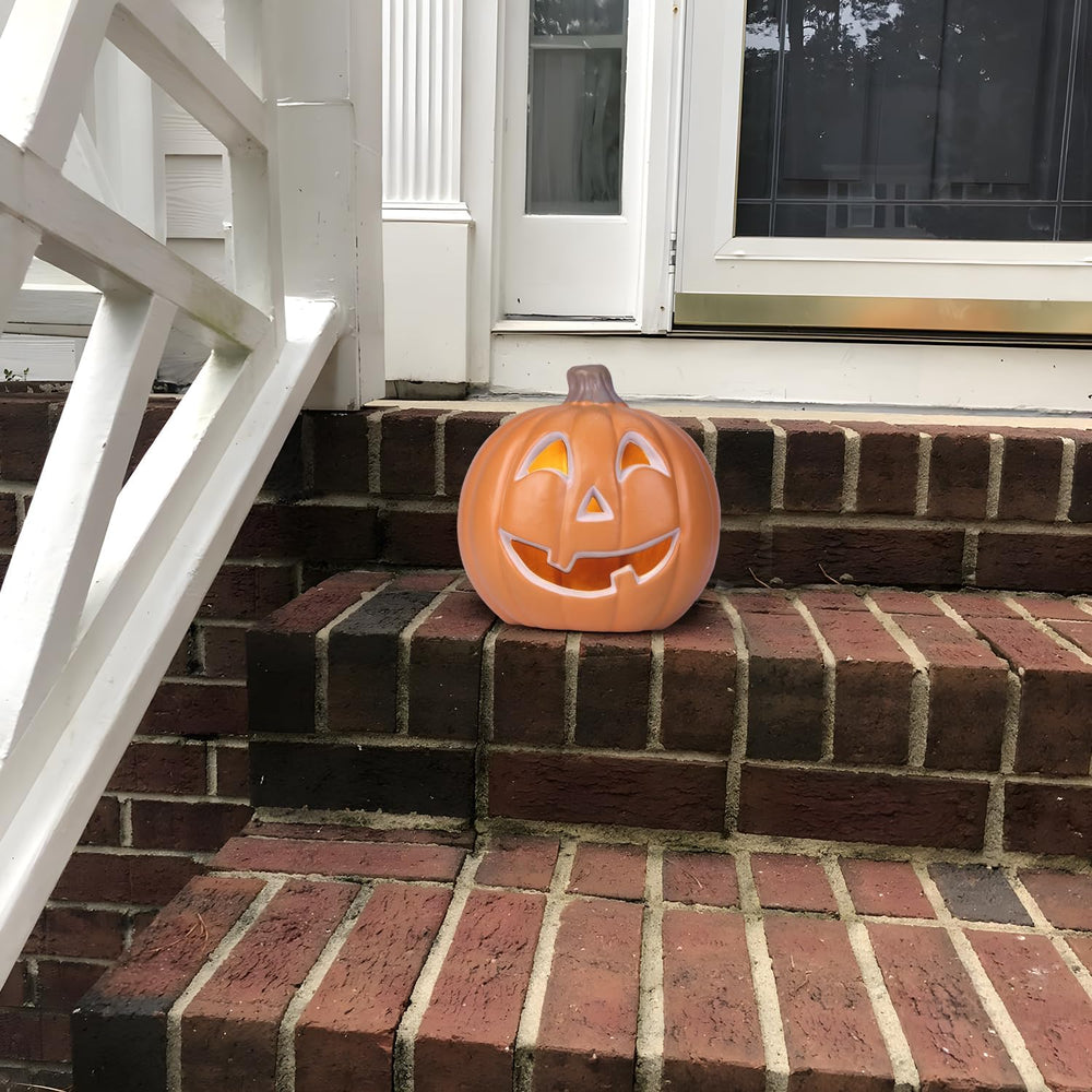 11" Jack O Lantern Halloween Pumpkin Lantern Light Up Pumpkin Decoration...