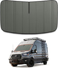 Windshield Cover for Ford Transit Medium/High Roof 2015-current, Insulated Blackout Sunshade,Foldable Full Coverage AllSeasonGuard