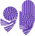 16 Pack Purple with White Graduation Honor Ropes Cords Bulk, Yarn Honor Cords with Tassel for High School Bachelor Gown College Graduation 2025(Purple with White)