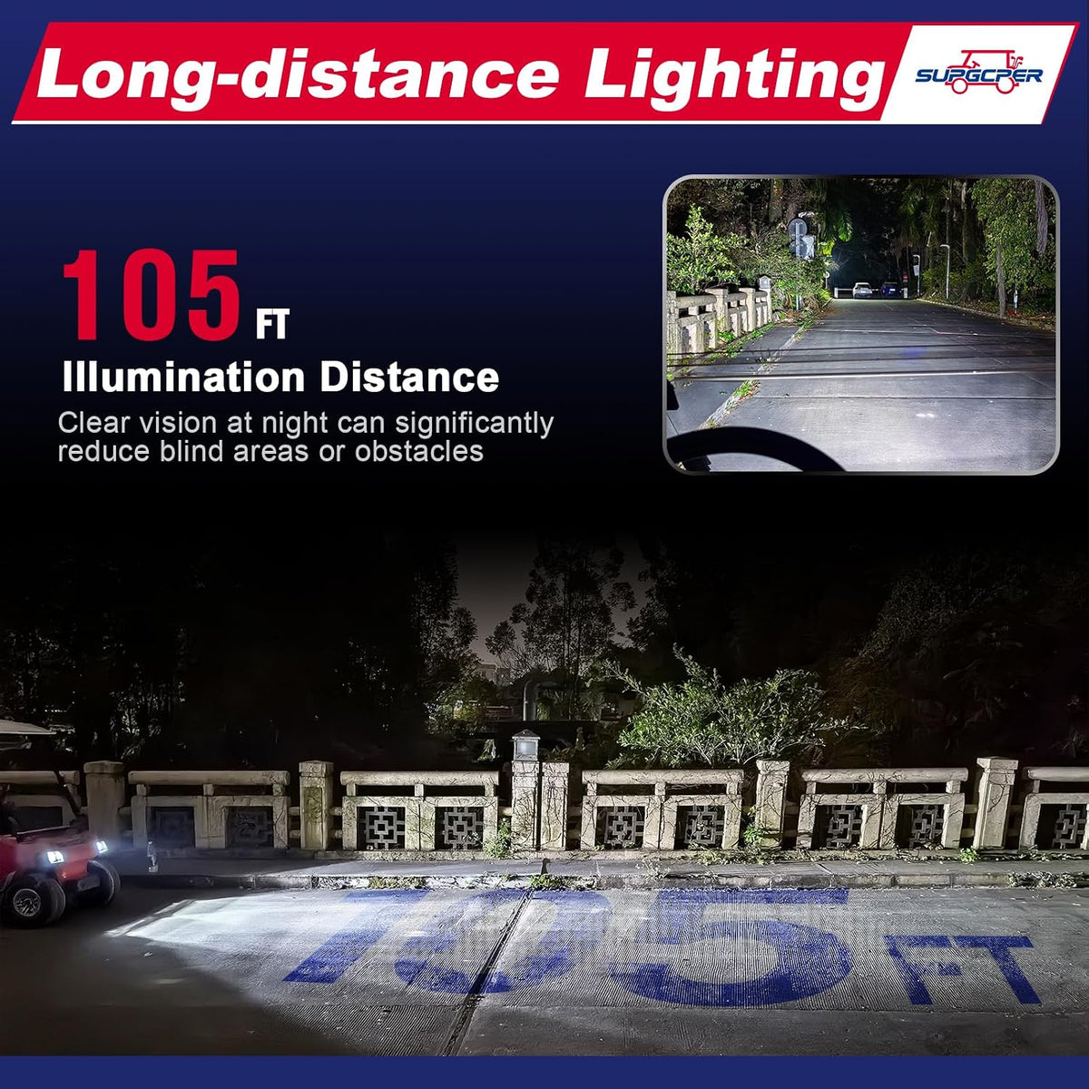 golf cart led light kit for club car, close-up detail