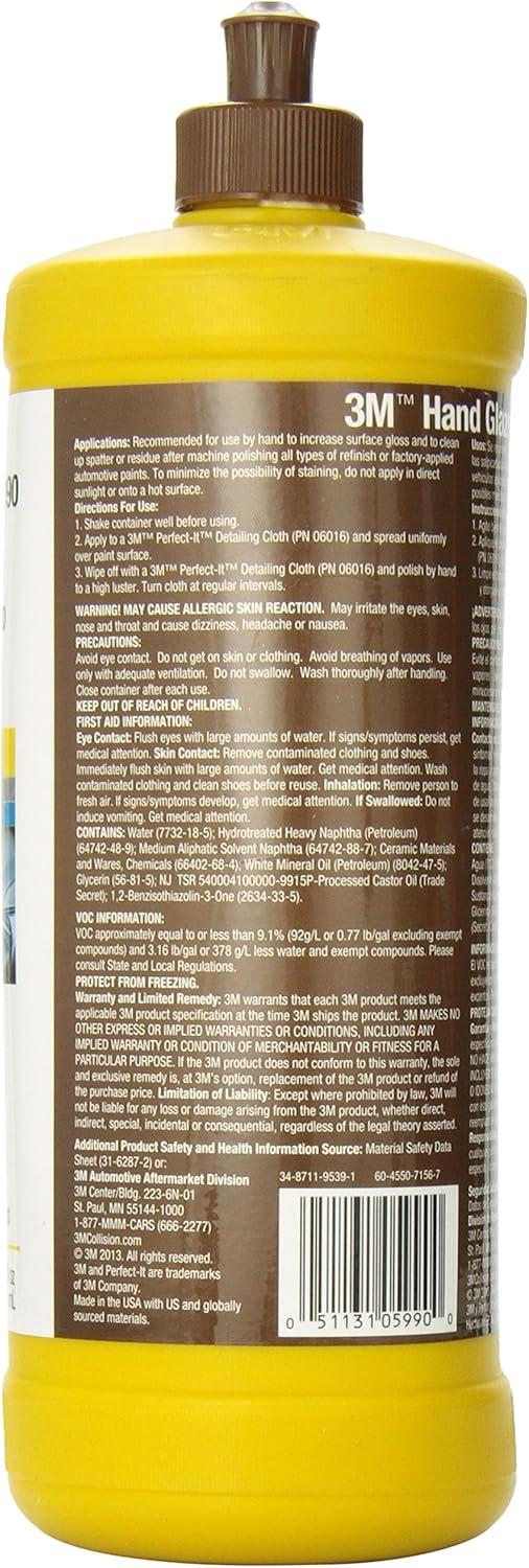 3M Hand Glaze, 05990, 1 qt (32 fl oz)