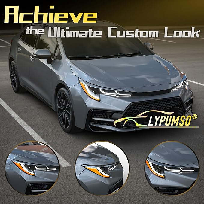 Lypumso 16 x 60 Inches Headlight Taillight Car Tint Vinyl Film, Self Adhesive - Image 2