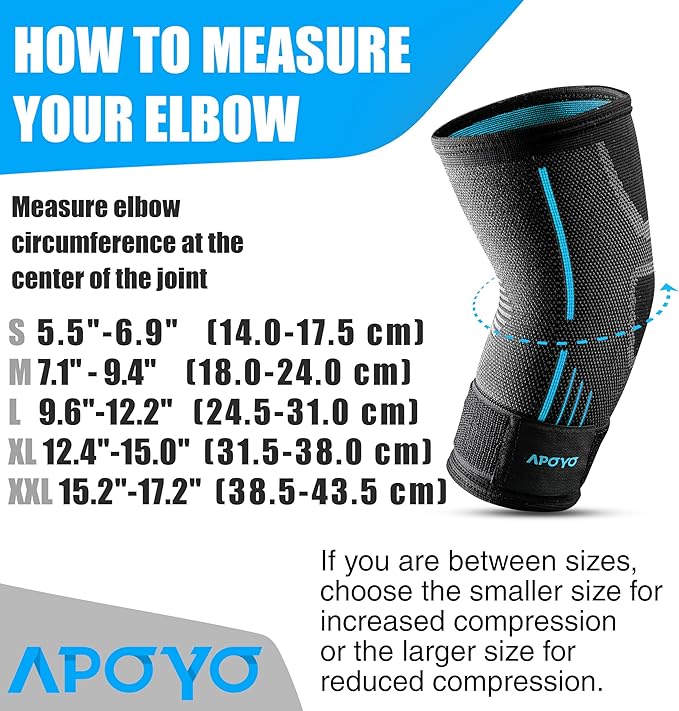 APOYO Elbow Brace for Tendonitis and Tennis Elbow, Compression Sleeve for - Image 4