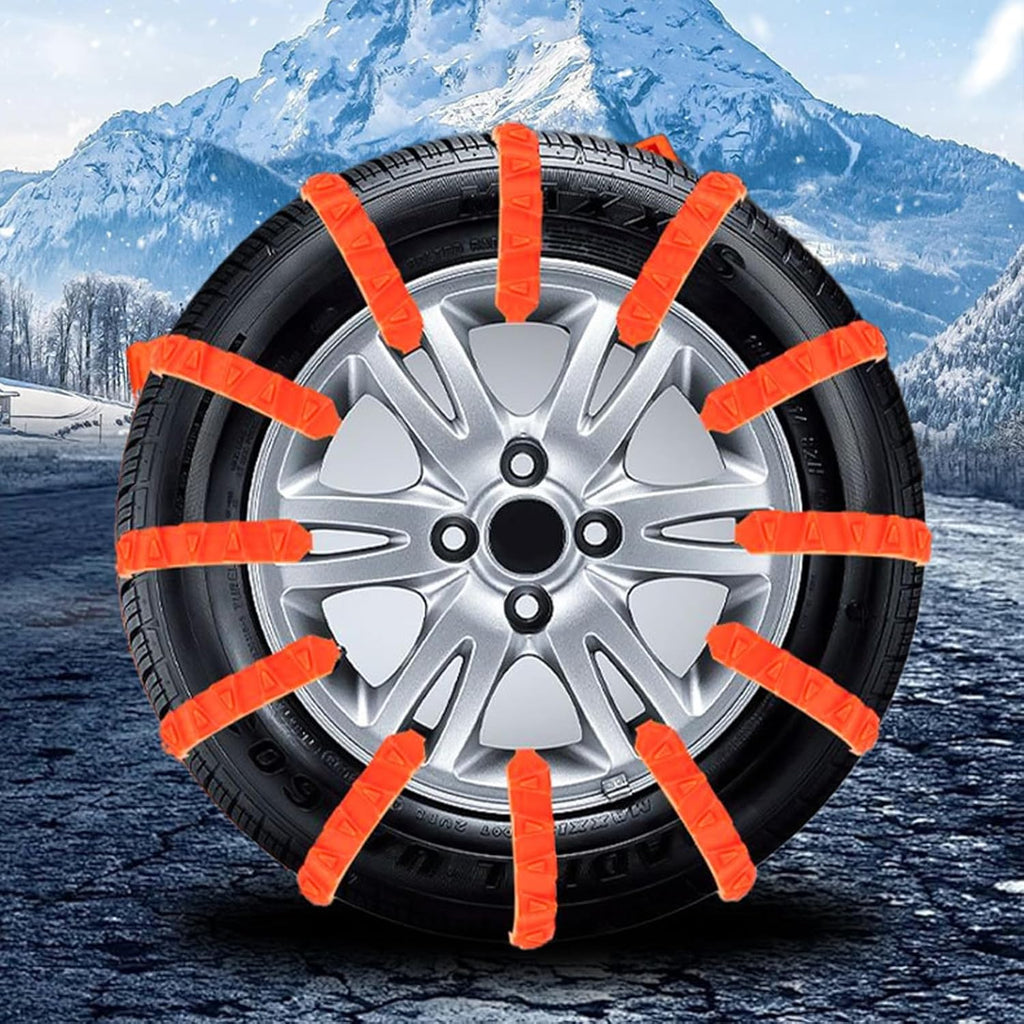 Snow Tire Chains Snow Chain Adjustable Chains for Motorcycles Scooter Electric Bike Anti Skid Cable Tie Portable