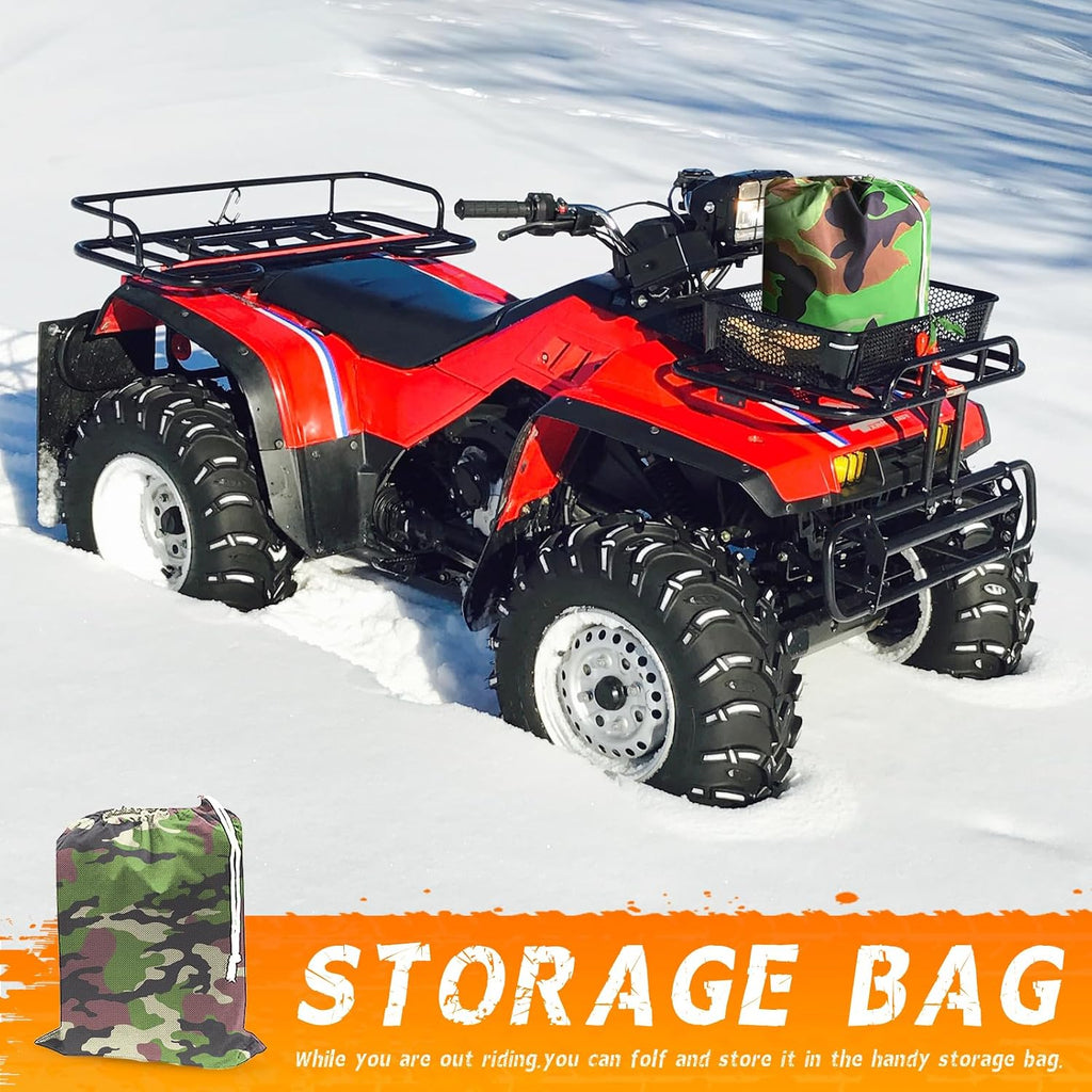 ATV Cover Waterproof Heavy Duty 4 Wheeler Cover Quad Cover All Season Weather Proof Outdoor UV Protection for Polaris Yamaha Suzuki Honda (Camouflage Middle)