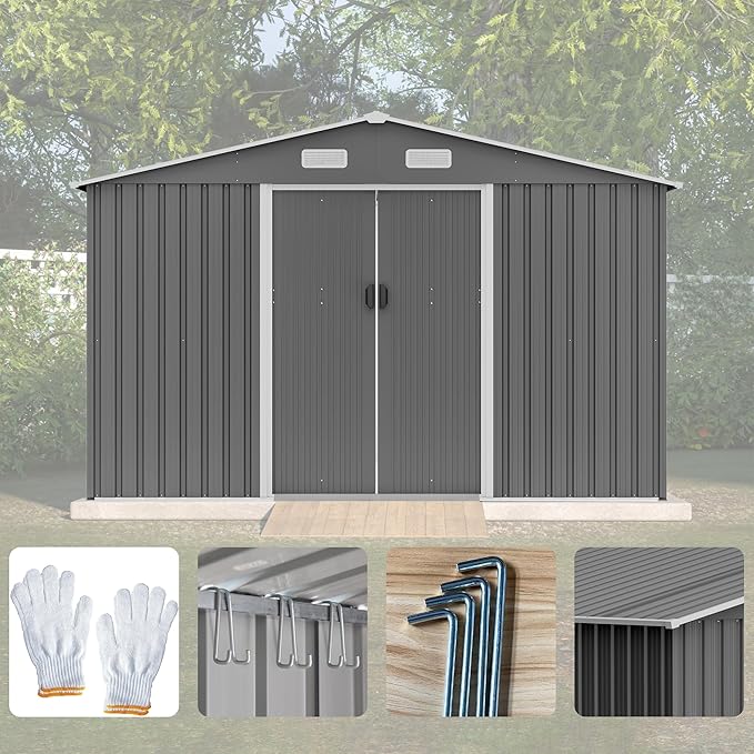 10X8 FT Outdoor Tool Storage Shed - Image 4