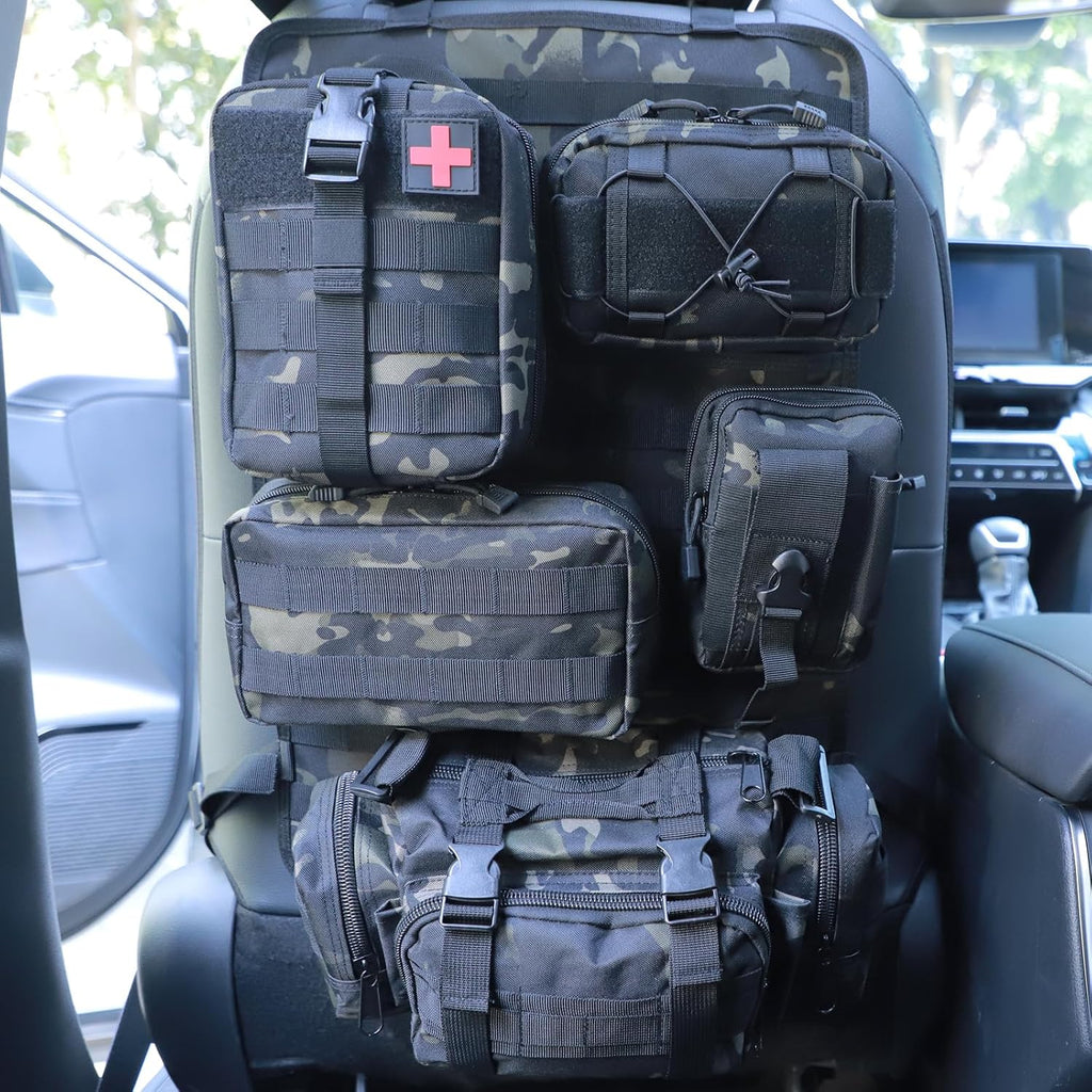 Universal Tactical Seat Back Organizer Vehicle Molle Panel Organizer Storage