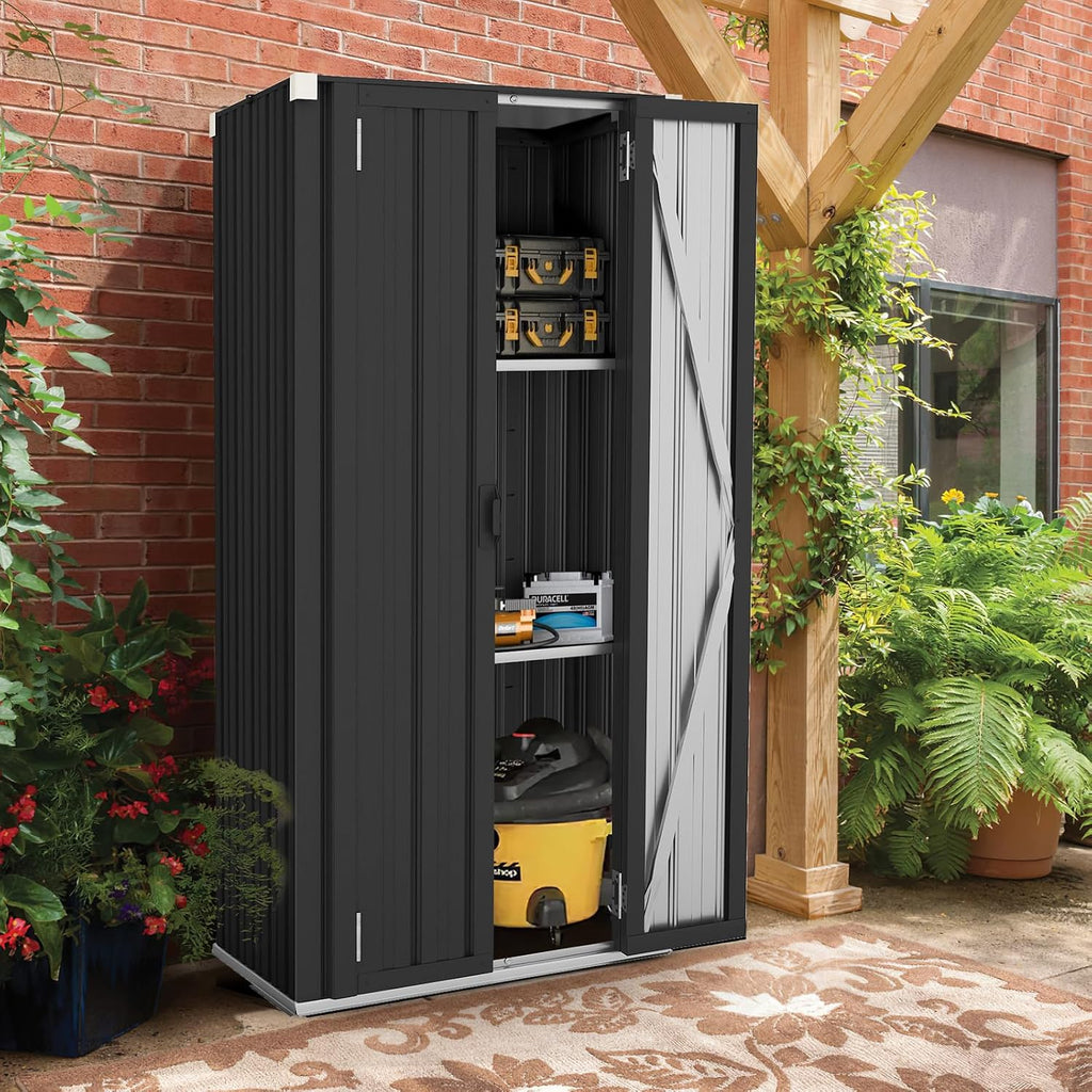 AECOJOY Outdoor Storage Cabinet, Outdoor Cabinets Waterproof