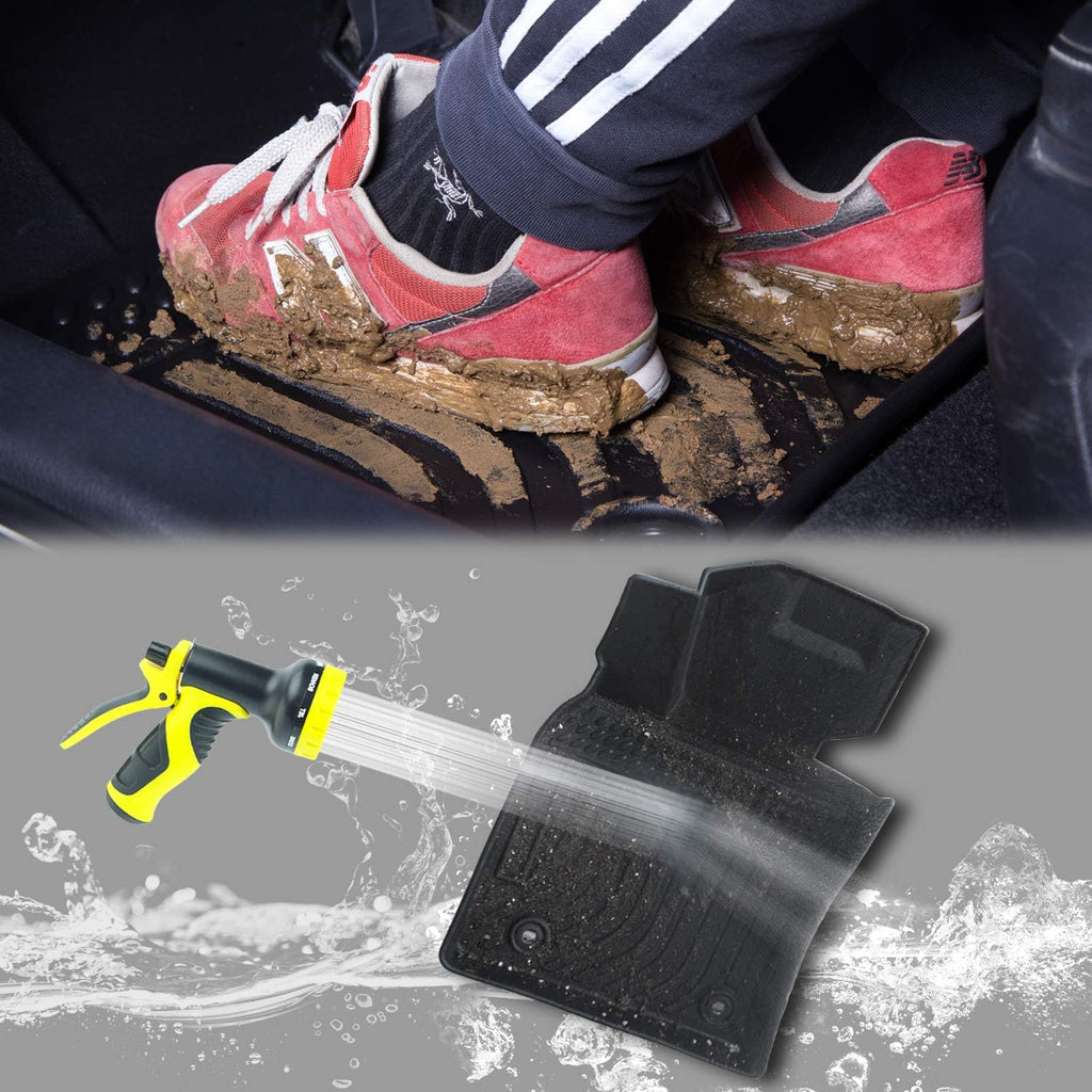 orealtrend Black Floor Mats Liners Replacement for Subaru Crosstrek/XV 2018-2023 Heavy Duty All Weather Guard Front and Rear Car Carpet-Custom Fit-Tough Odorless