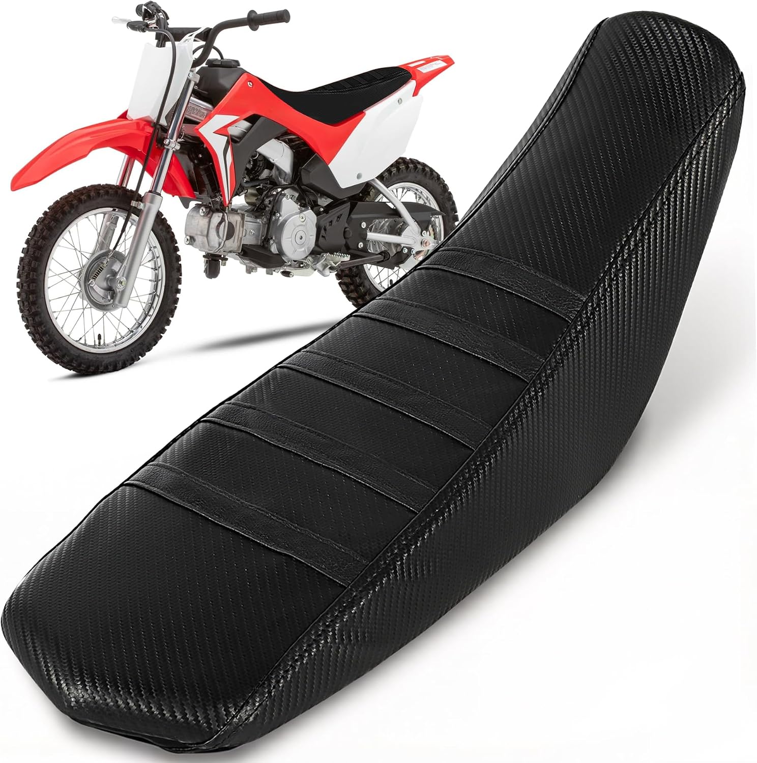 Motorcycle Seat Cover fot CRF 110 CRF110F CRF110 CRF 110F 2013-2025 Dirt Pit Bike Black/PVC Wear-Resistant Non-Slip/Gripper Soft