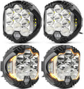 ligbt 4pcs 7 inch amber round led offroad, main product view