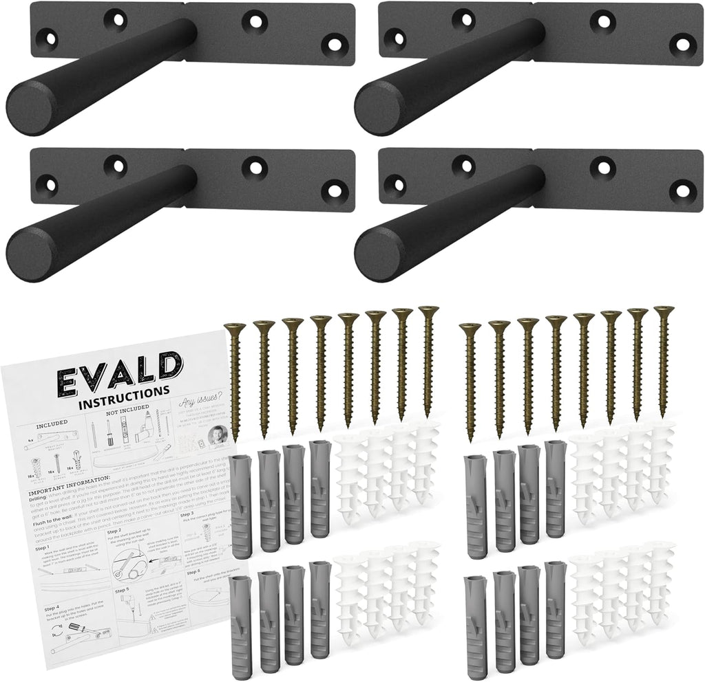 evald heavy duty floating shelf brackets 6 inch, main product view