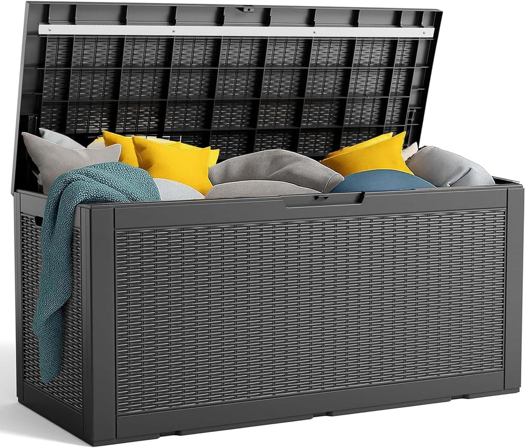 patiozen 100 gallon deck box lockable waterproof outdoor, main product view