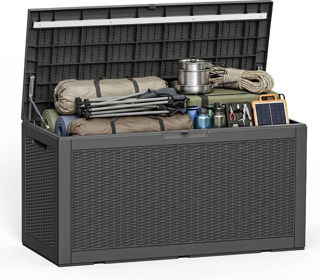 190 gallon outdoor storage box waterproof lockable deck, main product view