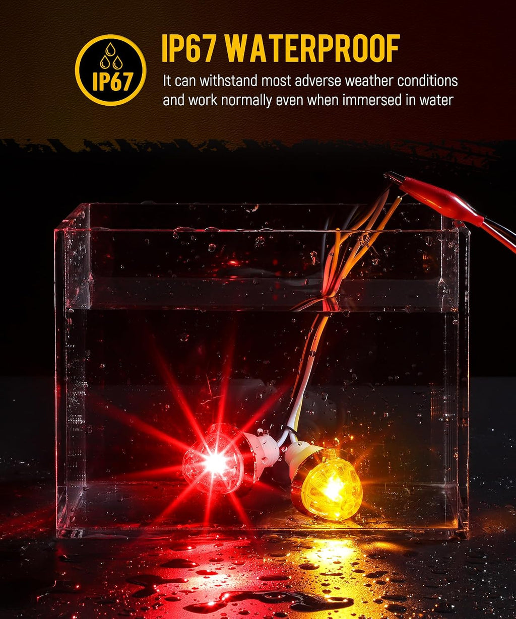 partsam 10pcs mini watermelon lights, 3/4 inch strobe, package contents