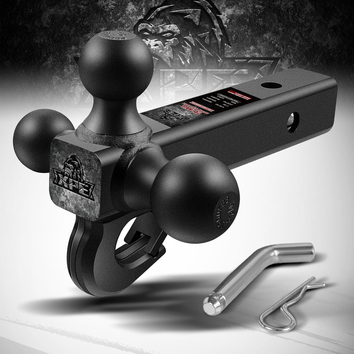 xpe tri ball trailer hitch mount with hook, main product view