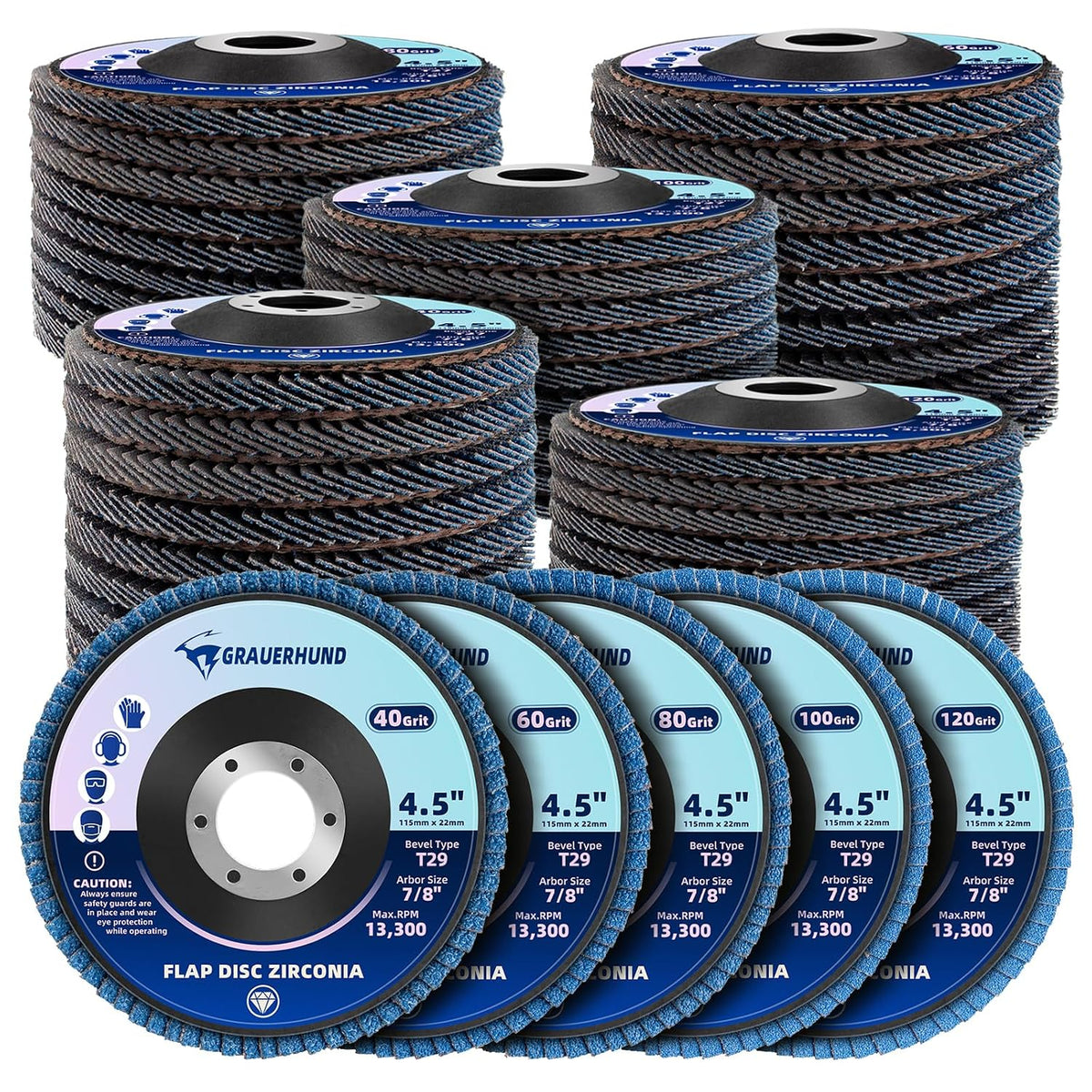 flap discs 4 1/2" x 7/8" for angle, main product view