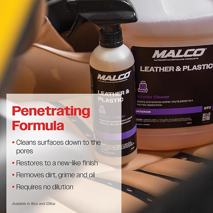 Malco Leather & Plastic Cleaner – Penetrates Deep to Remove Dirt, Grime and - Image 4
