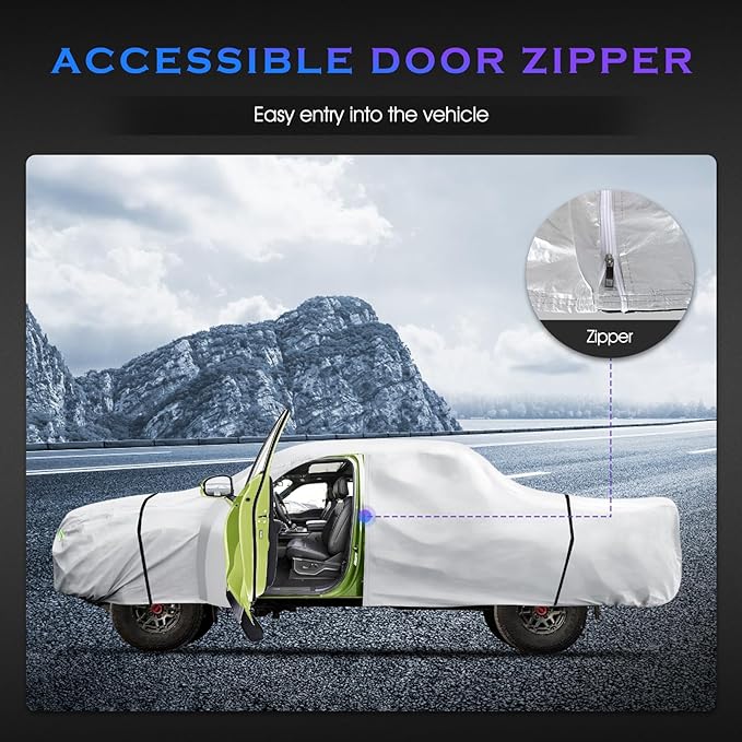 Car Cover Custom Fit for Toyota Tacoma 2005-2023, 6 Layers Truck Cover - Image 5