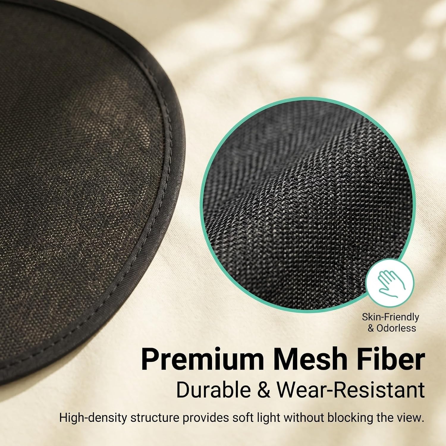 2 PCS Car Side Window Shades, Glare & Heat Blocking Visor Side Window Sun Shade Blocker, One-way Visibility Mesh Privacy Protection Sunshade with Suction, Universal for Most Cars SUVs (Black)
