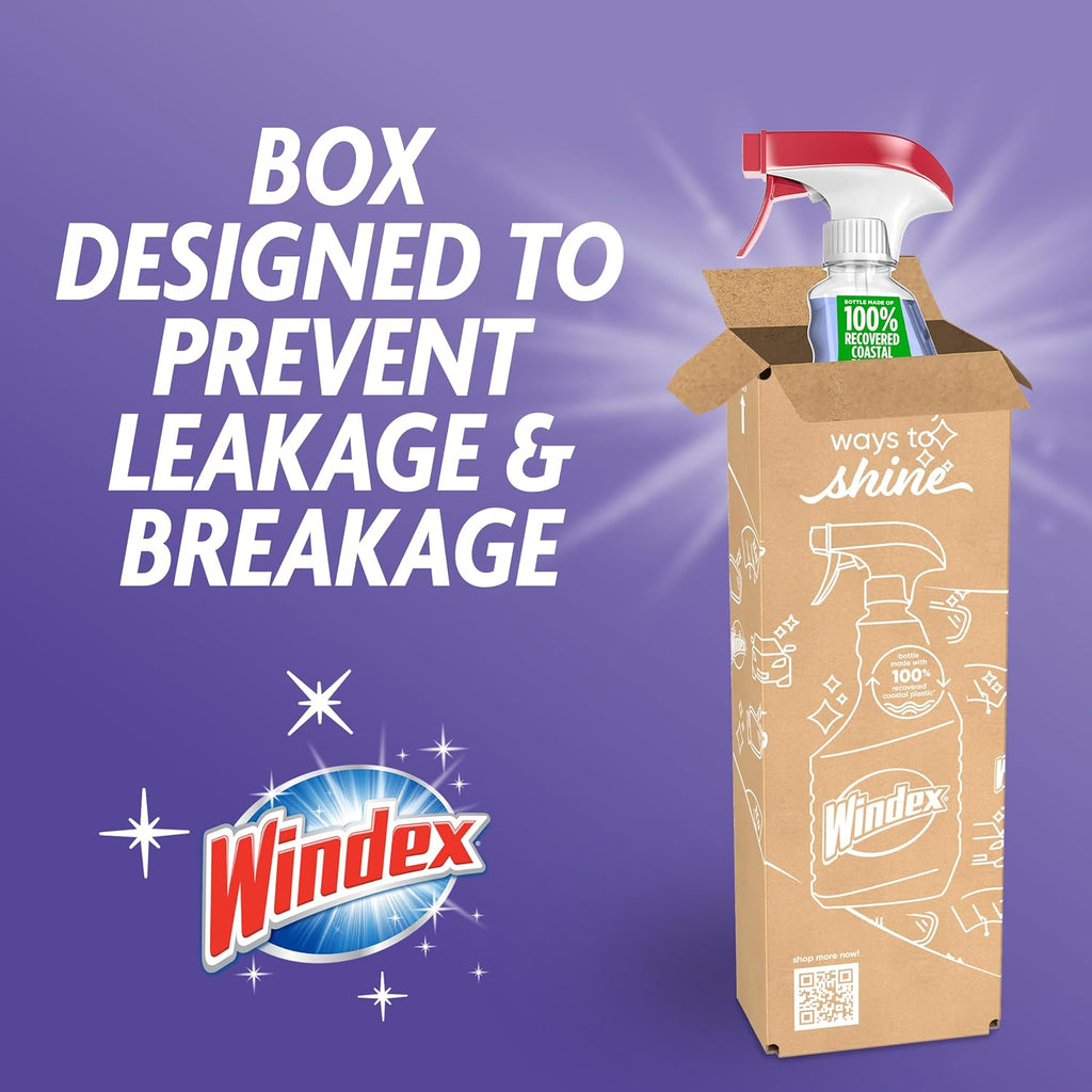 Windex Automotive Car Window and Glass Cleaner, Streak-Free Shine for Car Glass Exteriors, Tinted Windows, and Interior Electronics, 23 fl oz