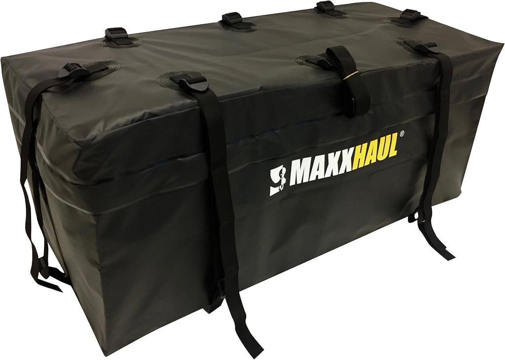 MaxxHaul Aluminum Cargo Carrier with Tightener - 500 lb Capacity 47.25" x 20.25" x 6" Inner Dimensions + Soft Shell Carrier Bag - Water Resistant 47" x 20" x 20"